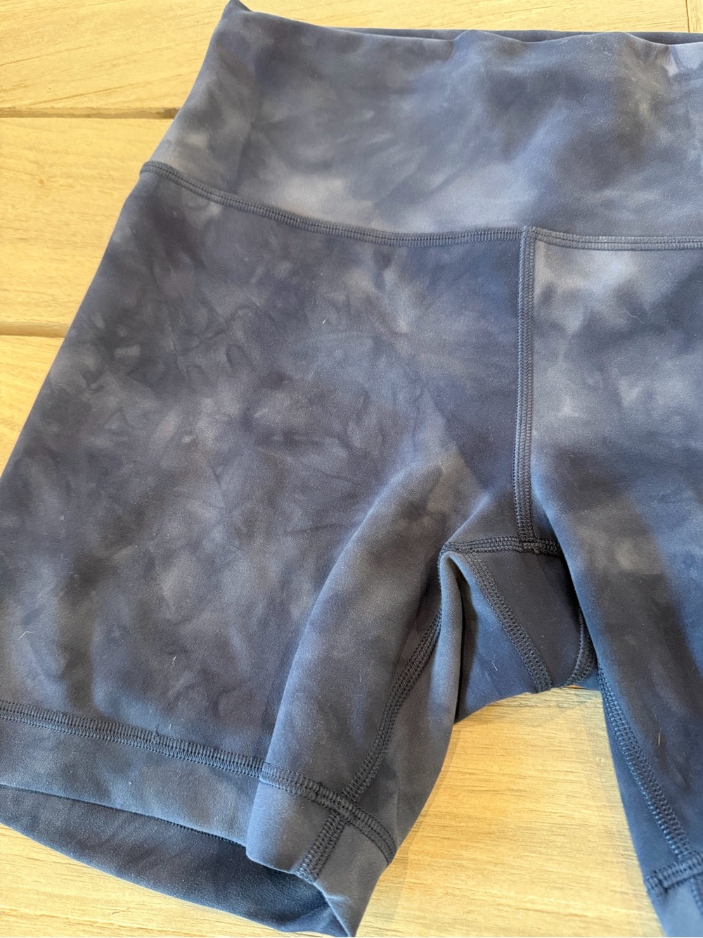 WUNDER TRAIN HIGH-RISE 5” Diamond Dye Navy Blue Bike Shorts, 8 - Picture 2 of 5